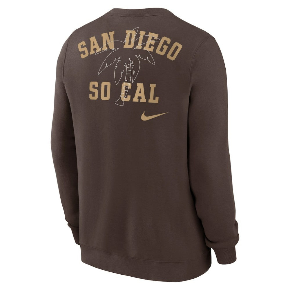 San Diego Padres Statement Ball Game Fleece Pullover Sweatshirt - Brown | Nike