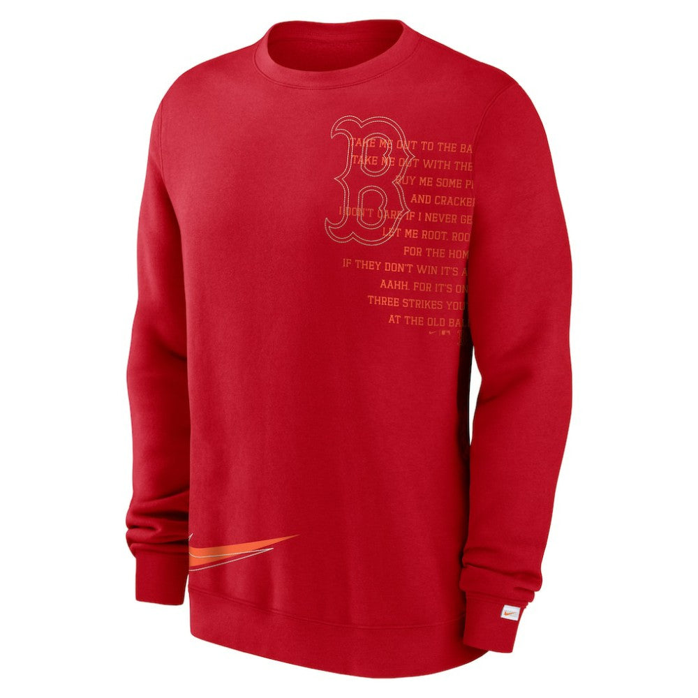 Boston Red Sox Statement Ball Game Fleece Pullover Sweatshirt - Red | Nike