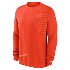 San Francisco Giants Statement Ball Game Fleece Pullover Sweatshirt - Orange | Nike