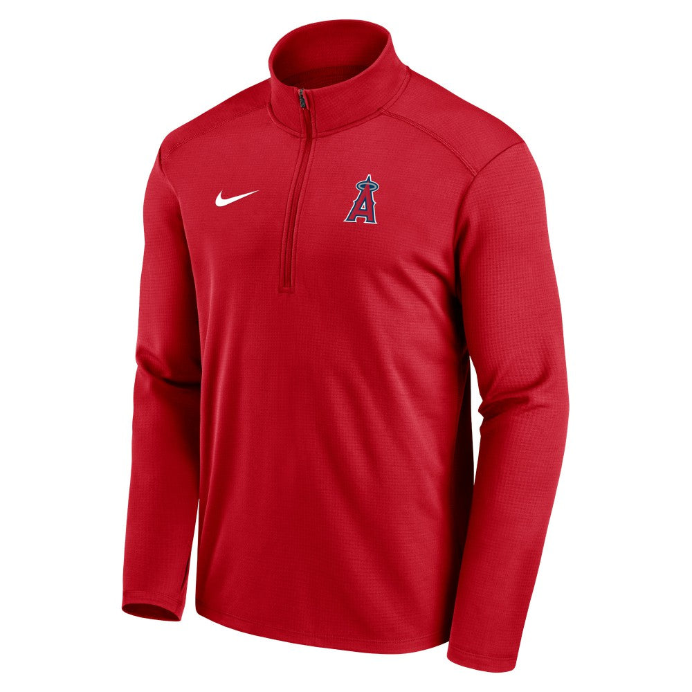Los Angeles Angels Agility Pacer Lightweight Performance Half-Zip Top - Red | Nike