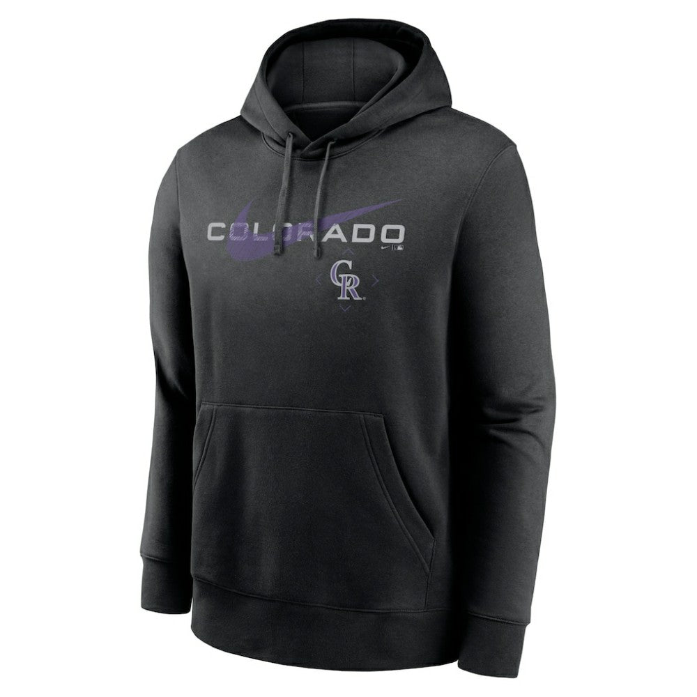 Colorado Rockies Swoosh NeighborHOOD Pullover Hoodie - Black | Nike