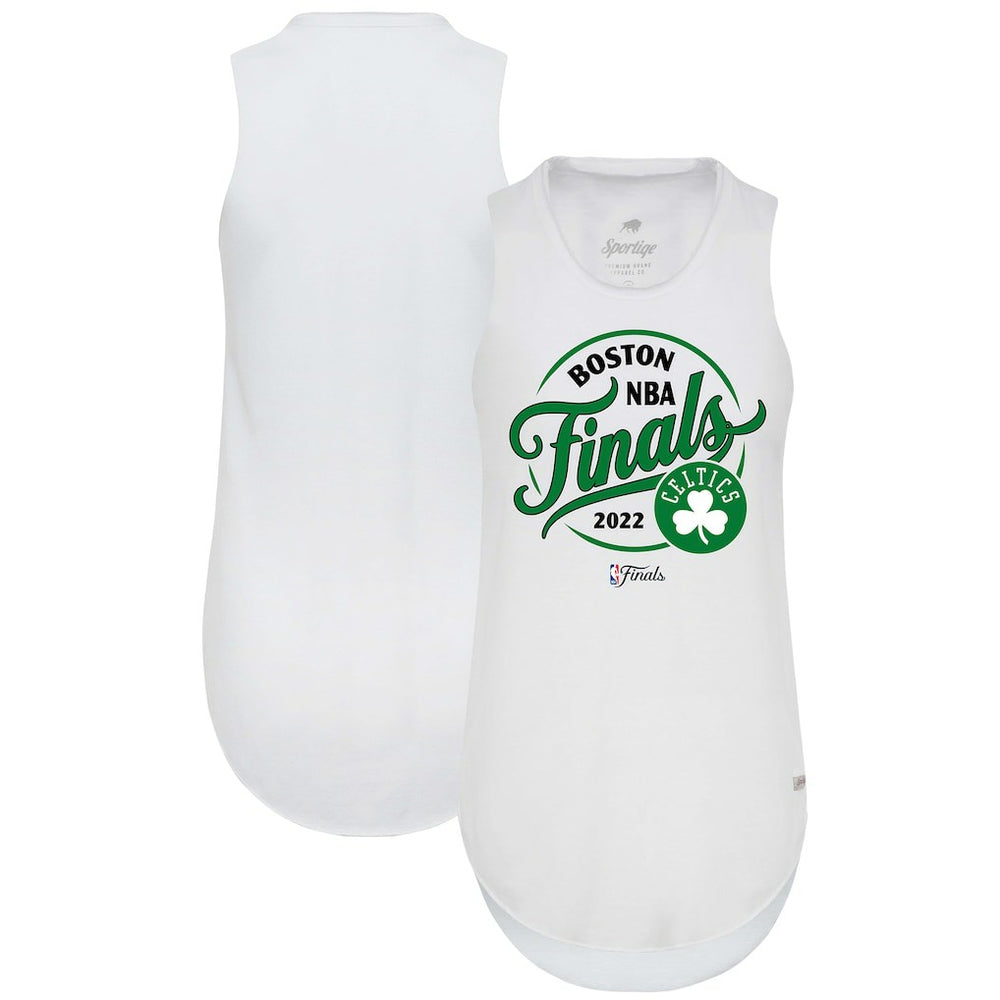 Boston Celtics Sportiqe Women's 2022 NBA Finals Janie Tri-Blend Tank Top - White sale