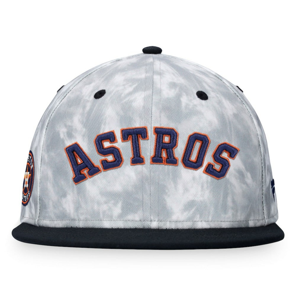 Houston Astros Smoke Dye Fitted Hat - Black/White