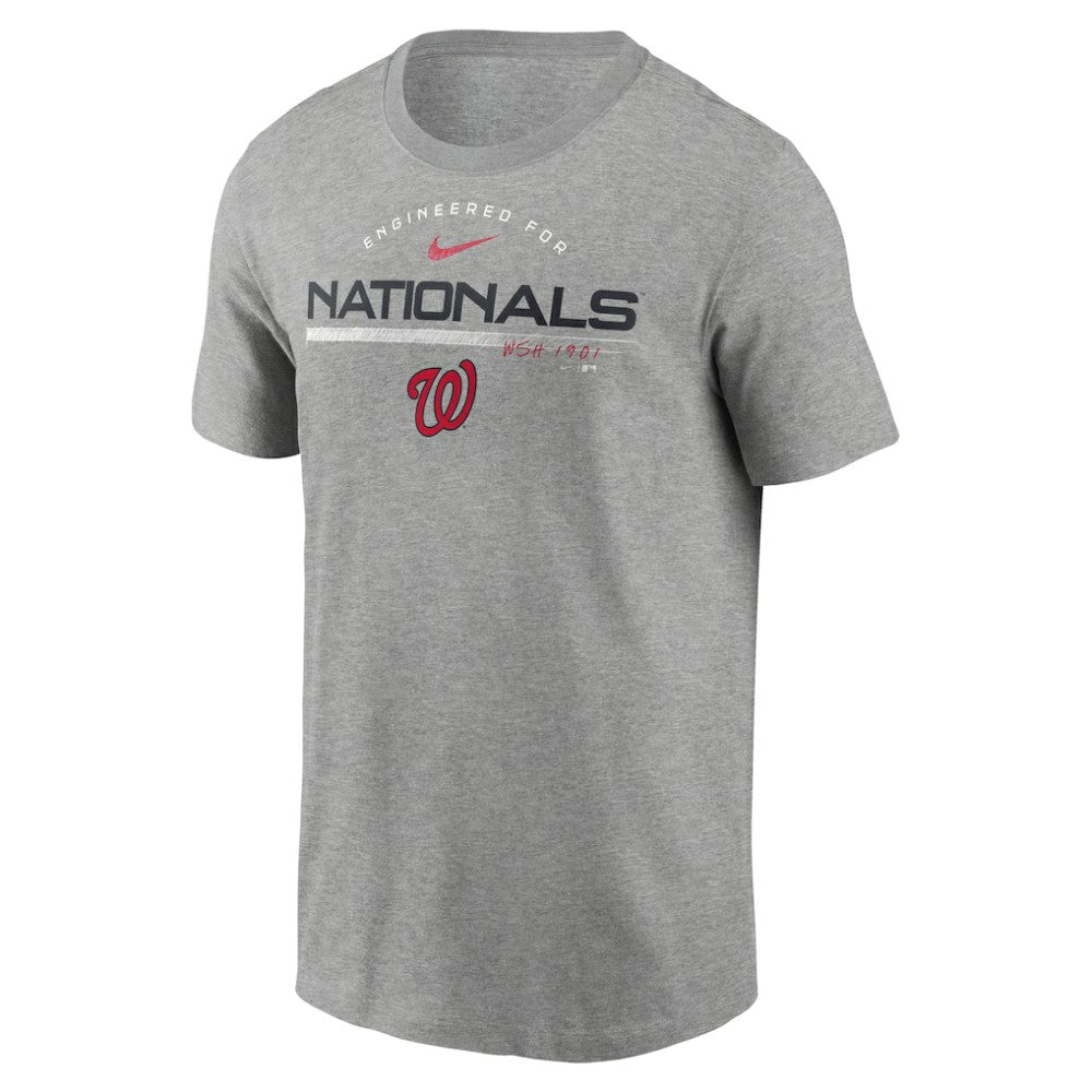 Washington Nationals Team Engineered Performance T-Shirt - Heather Gray | Nike