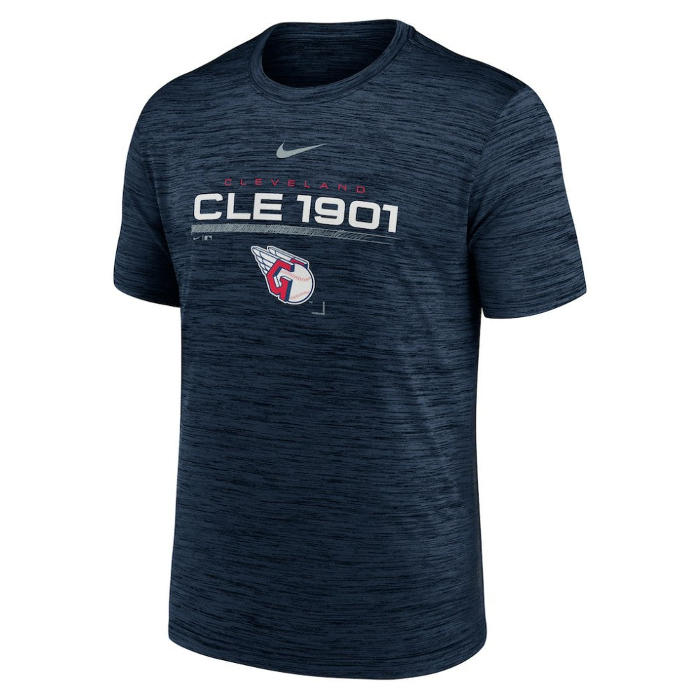Cleveland Guardians Wordmark Velocity Performance T-Shirt - Navy | Nike