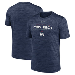 Minnesota Twins Wordmark Velocity Performance T-Shirt - Navy | Nike