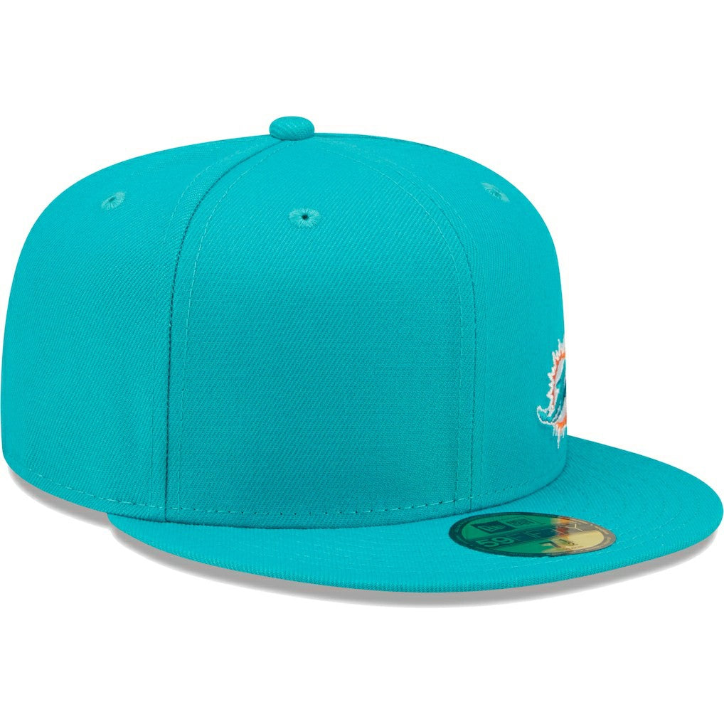 Miami Dolphins New Era Flawless 59FIFTY Fitted Hat - Aqua outlet