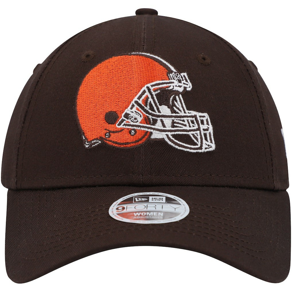 Cleveland Browns New Era Women's Simple 9FORTY Adjustable Hat - Brown on sale