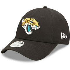 Jacksonville Jaguars New Era Women's Simple 9FORTY Adjustable Hat - Black cheap