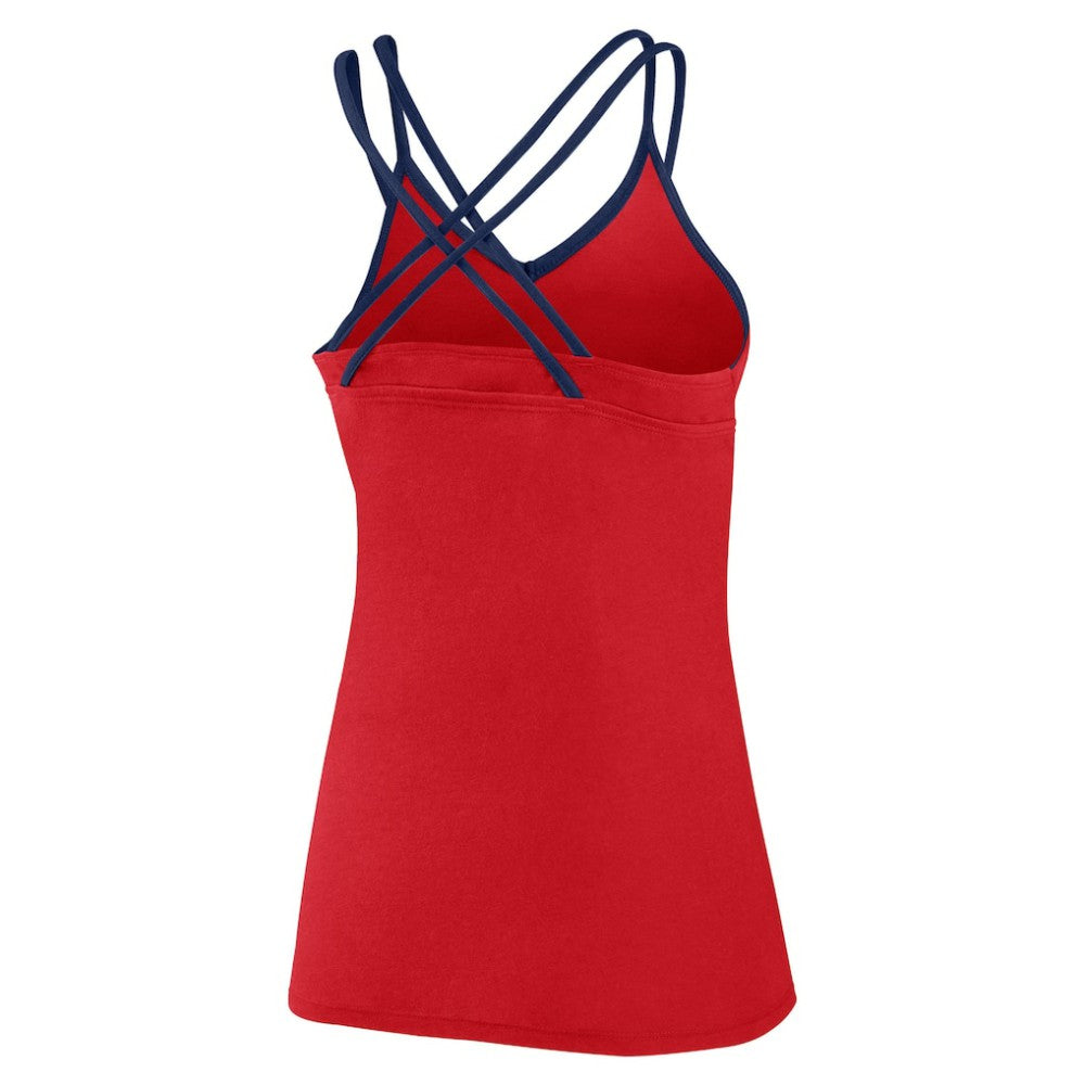 St. Louis Cardinals Women's Barrel It Up Cross Back V-Neck Tank Top - Red