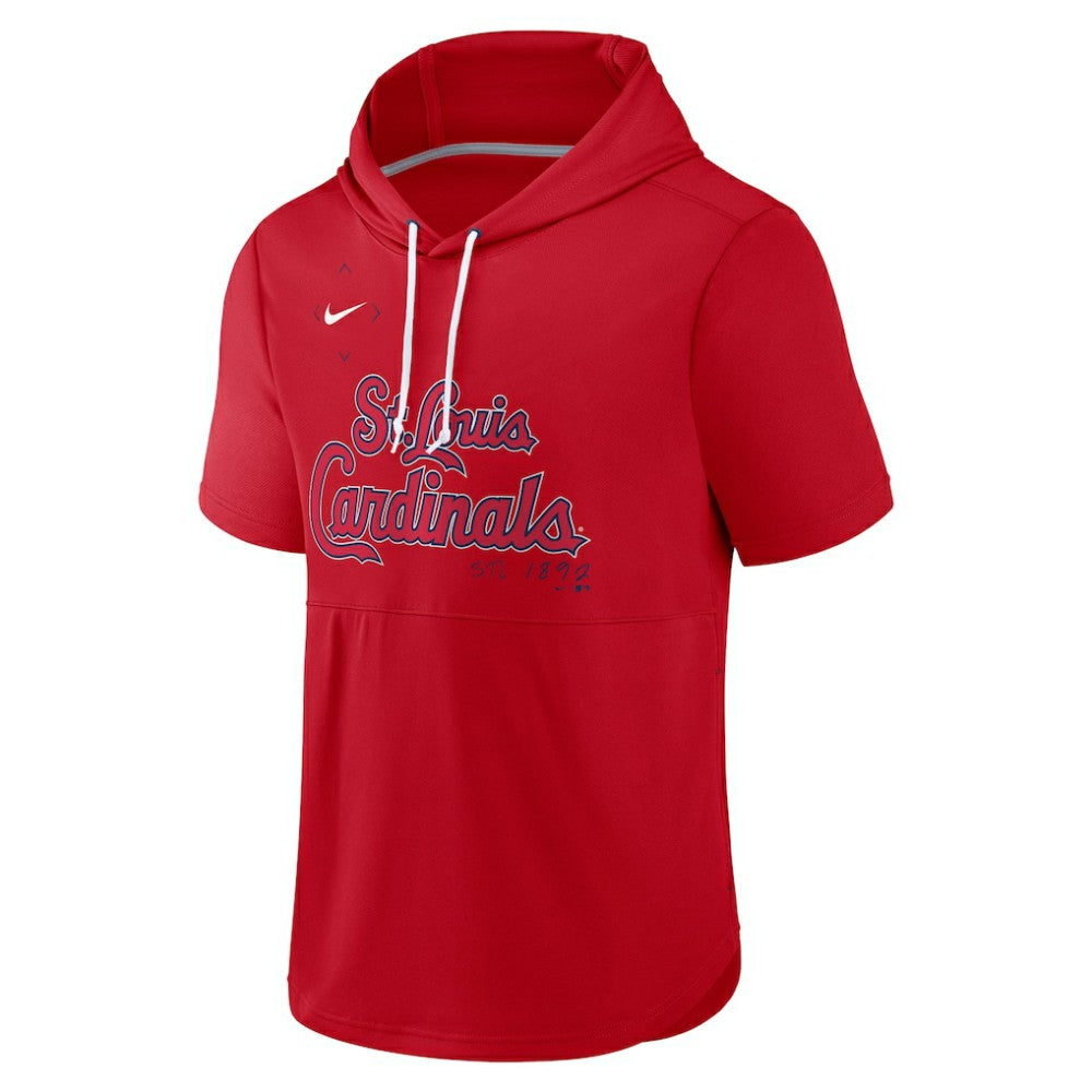 St. Louis Cardinals Springer Short Sleeve Team Pullover Hoodie - Red | Nike