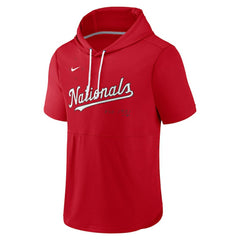 Washington Nationals Springer Short Sleeve Team Pullover Hoodie - Red | Nike