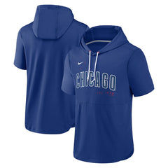 Chicago Cubs Springer Short Sleeve Team Pullover Hoodie - Royal | Nike