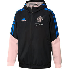 Manchester United Training All-Weather Raglan Full-Zip Hoodie Jacket - Black | Adidas cheap