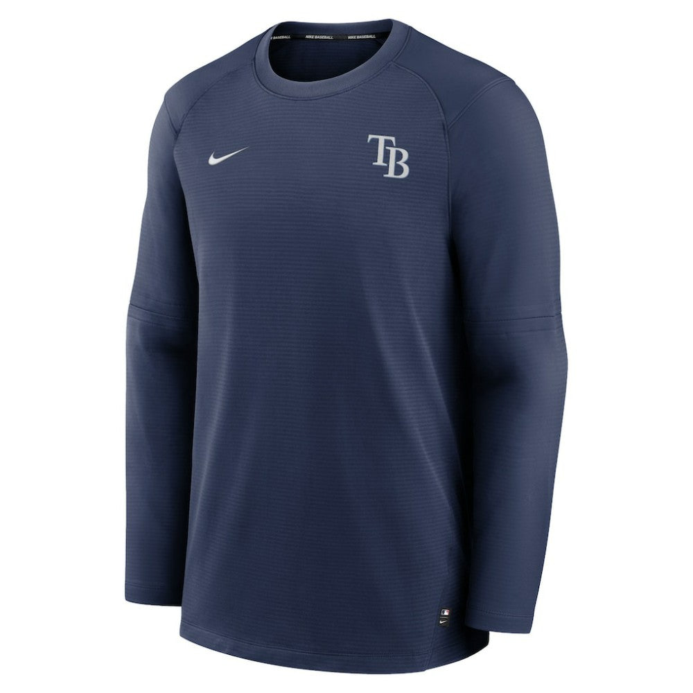 Tampa Bay Rays Authentic Collection Logo Performance Long Sleeve T-Shirt - Navy | Nike
