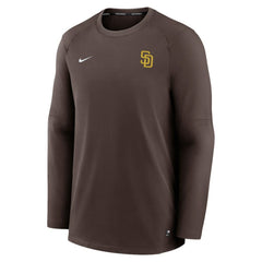 San Diego Padres Authentic Collection Logo Performance Long Sleeve T-Shirt - Brown | Nike