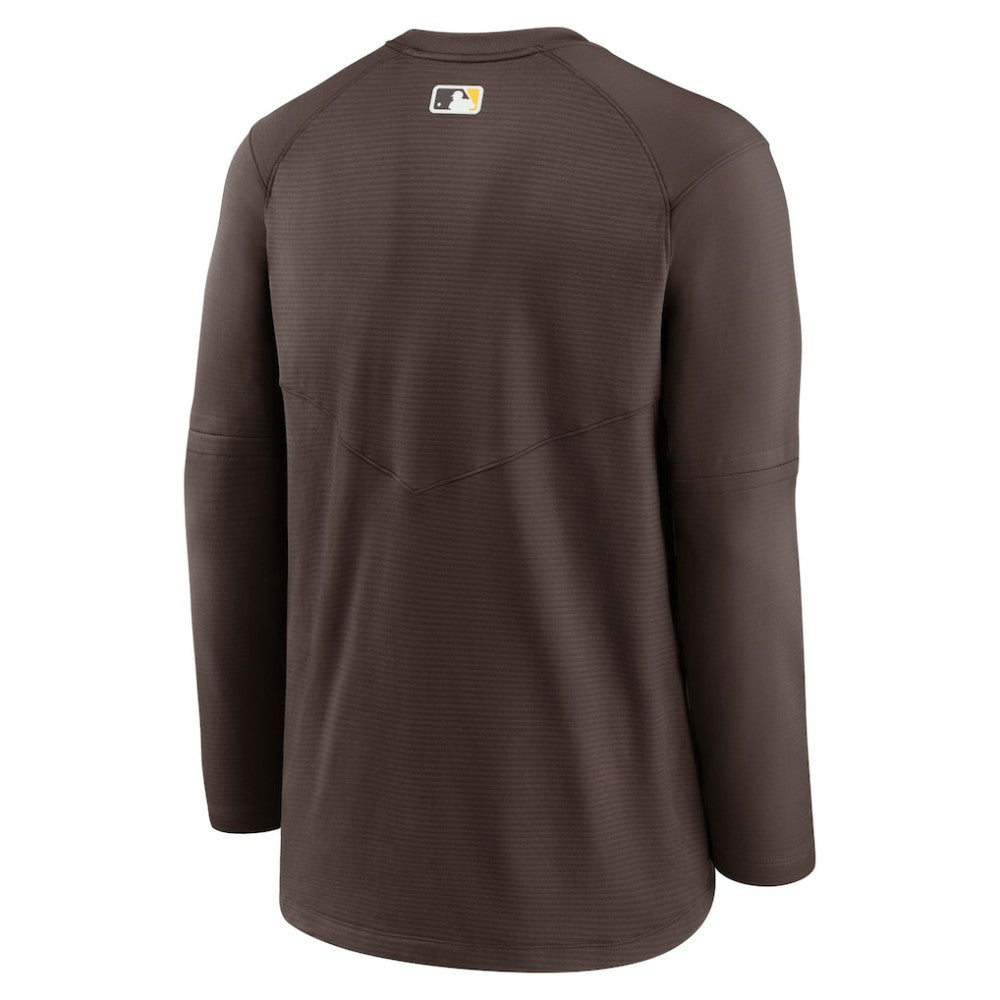 San Diego Padres Authentic Collection Logo Performance Long Sleeve T-Shirt - Brown | Nike