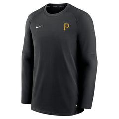 Pittsburgh Pirates Authentic Collection Logo Performance Long Sleeve T-Shirt - Black | Nike