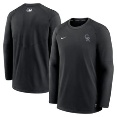 Colorado Rockies Authentic Collection Logo Performance Long Sleeve T-Shirt - Black | Nike