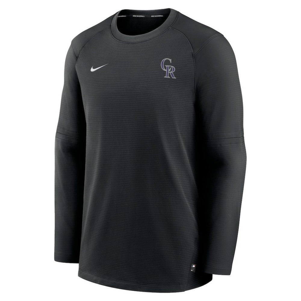 Colorado Rockies Authentic Collection Logo Performance Long Sleeve T-Shirt - Black | Nike