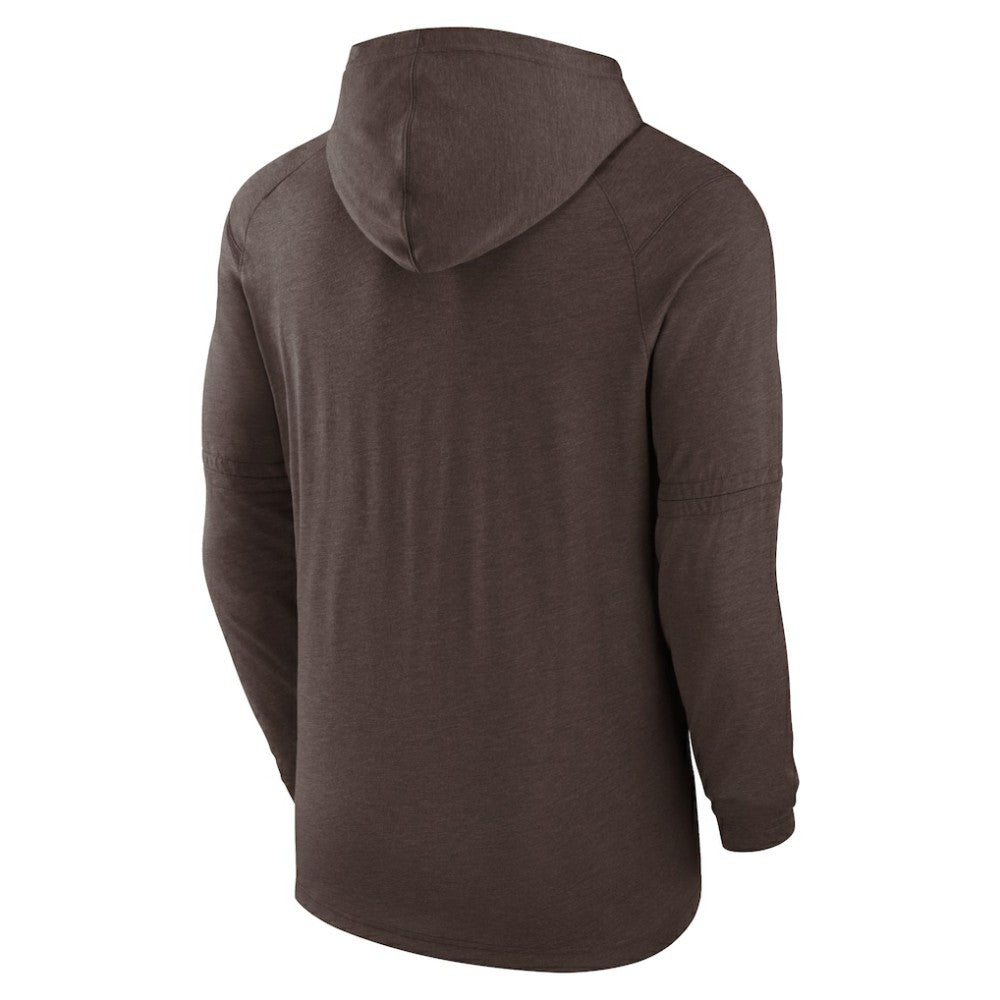 San Diego Padres Authentic Collection Lightweight Dri-FIT Hooded Pullover - Brown | Nike