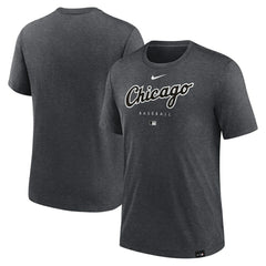 Chicago White Sox Authentic Collection Early Work Tri-Blend Performance T-Shirt - Heather Charcoal | Nike