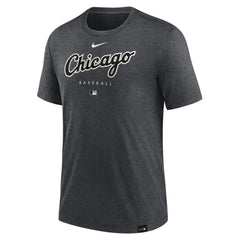 Chicago White Sox Authentic Collection Early Work Tri-Blend Performance T-Shirt - Heather Charcoal | Nike