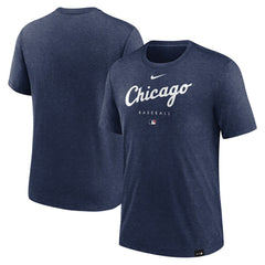 Chicago White Sox Authentic Collection Early Work Tri-Blend Performance T-Shirt - Heather Navy | Nike