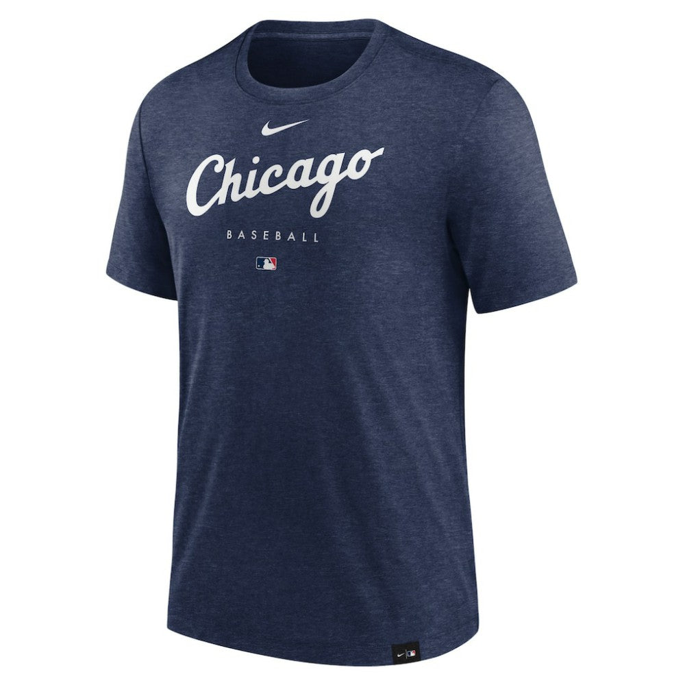 Chicago White Sox Authentic Collection Early Work Tri-Blend Performance T-Shirt - Heather Navy | Nike