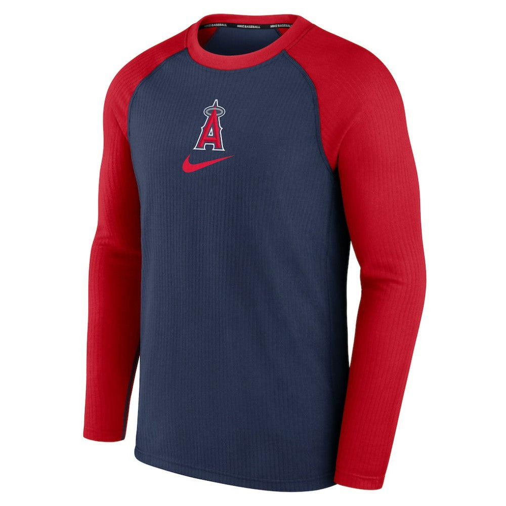 Los Angeles Angels Authentic Collection Game Raglan Performance Long Sleeve T-Shirt - Navy | Nike