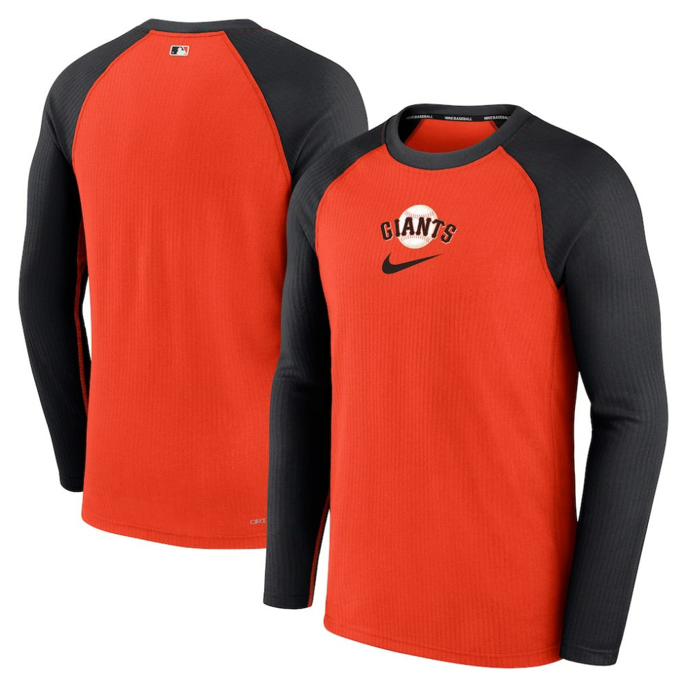 San Francisco Giants Authentic Collection Game Raglan Performance Long Sleeve T-Shirt - Orange | Nike