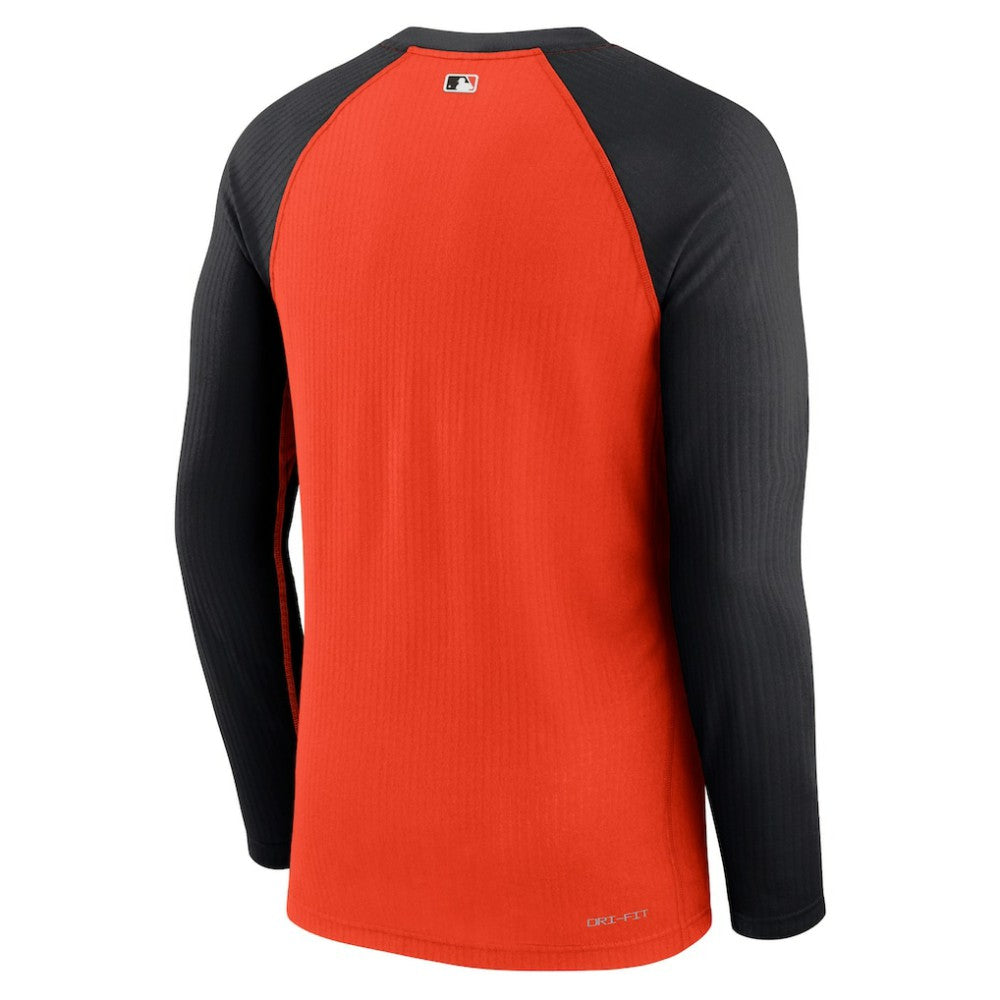 San Francisco Giants Authentic Collection Game Raglan Performance Long Sleeve T-Shirt - Orange | Nike