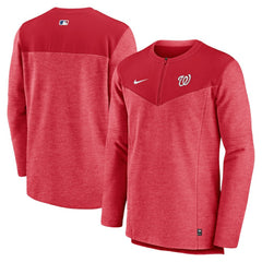 Washington Nationals Authentic Collection Game Time Performance Half-Zip Top - Red | Nike