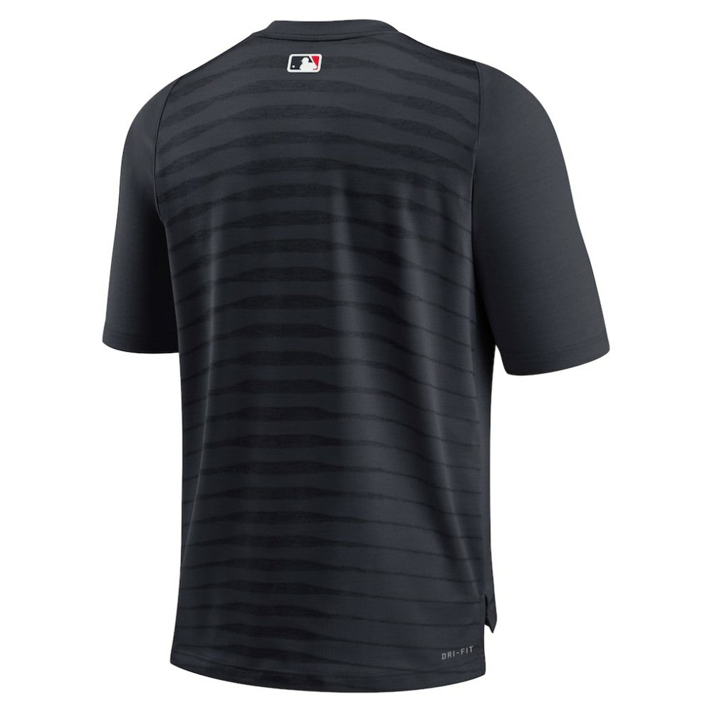 Cleveland Guardians Authentic Collection Pregame Raglan Performance V-Neck T-Shirt - Navy | Nike
