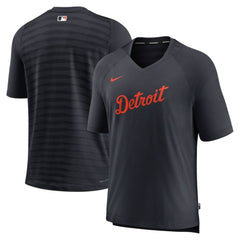Detroit Tigers Authentic Collection Pregame Raglan Performance V-Neck T-Shirt - Navy | Nike