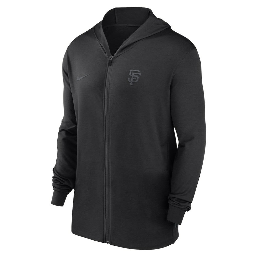 San Francisco Giants Authentic Collection Travel Performance Lightweight Full-Zip Hoodie - Black | Nike