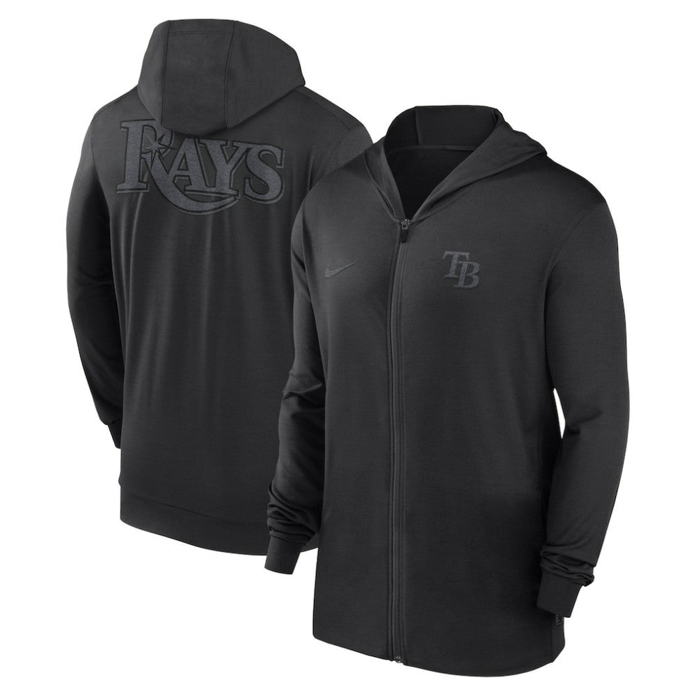 Tampa Bay Rays Authentic Collection Travel Performance Lightweight Full-Zip Hoodie - Black | Nike