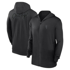 Chicago White Sox Authentic Collection Travel Performance Lightweight Full-Zip Hoodie - Black | Nike