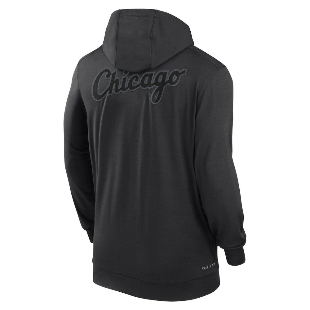 Chicago White Sox Authentic Collection Travel Performance Lightweight Full-Zip Hoodie - Black | Nike
