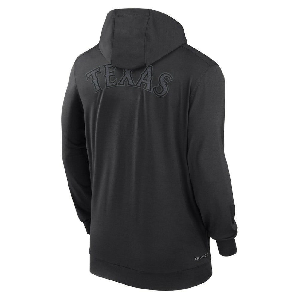 Texas Rangers Authentic Collection Travel Performance Lightweight Full-Zip Hoodie - Black | Nike