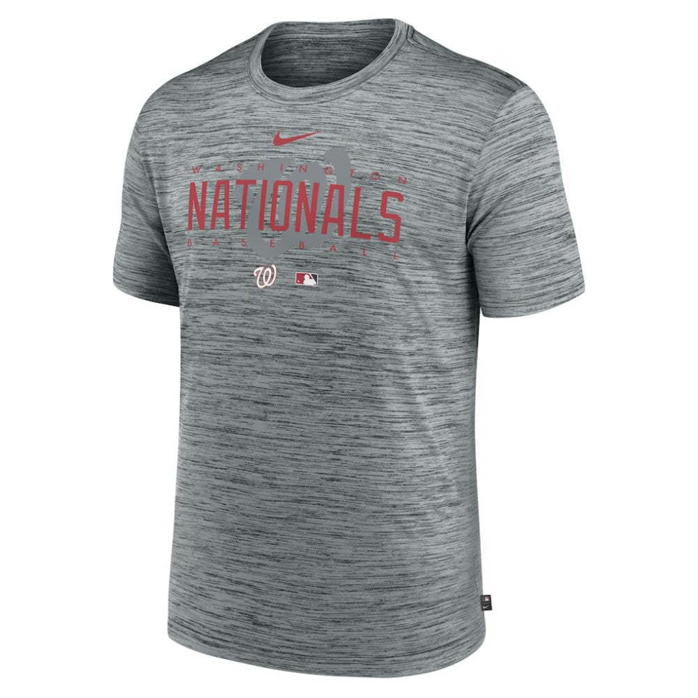Washington Nationals Authentic Collection Velocity Performance Practice T-Shirt - Heather Gray | Nike