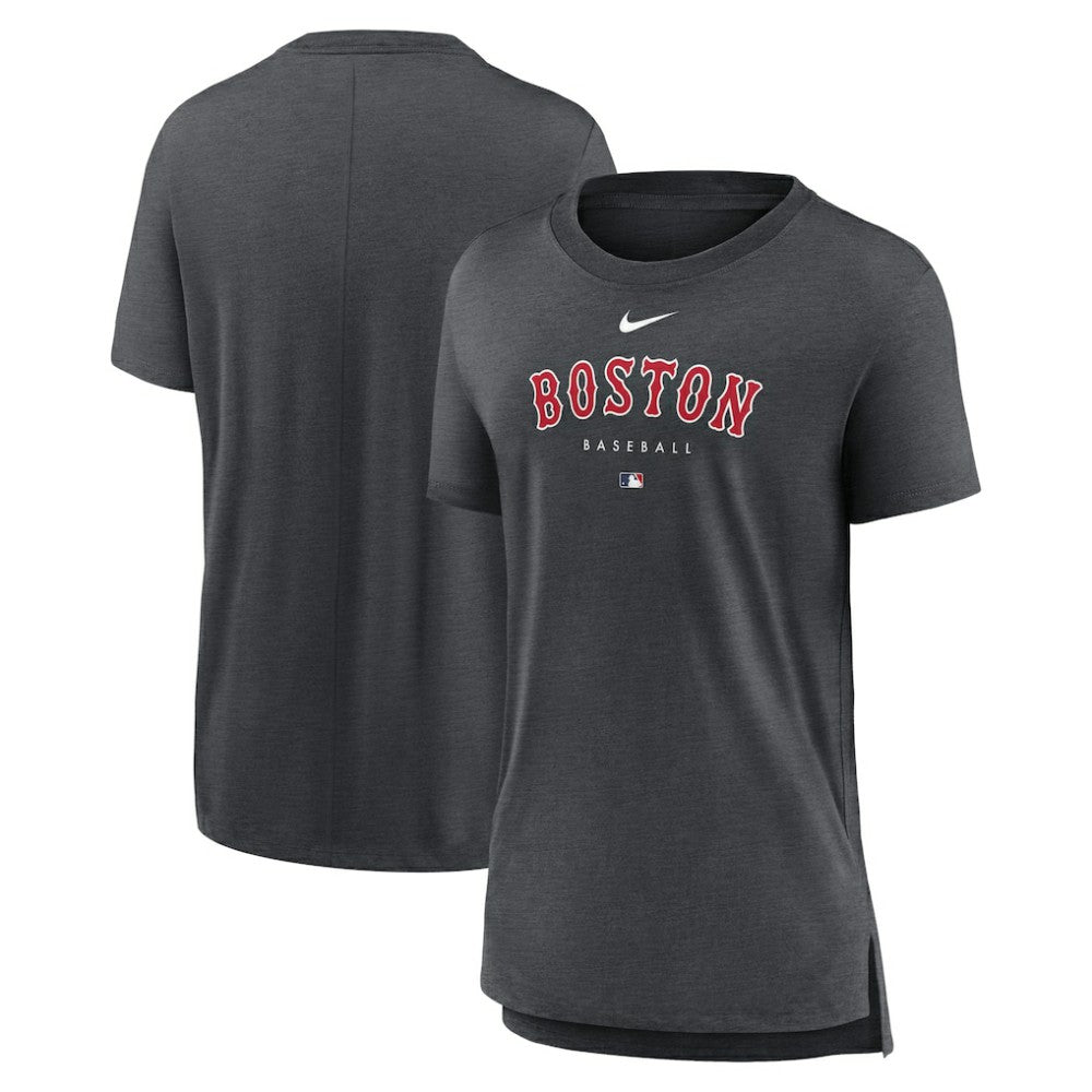 Boston Red Sox Women's Authentic Collection Early Work Tri-Blend T-Shirt - Heather Charcoal | Nike