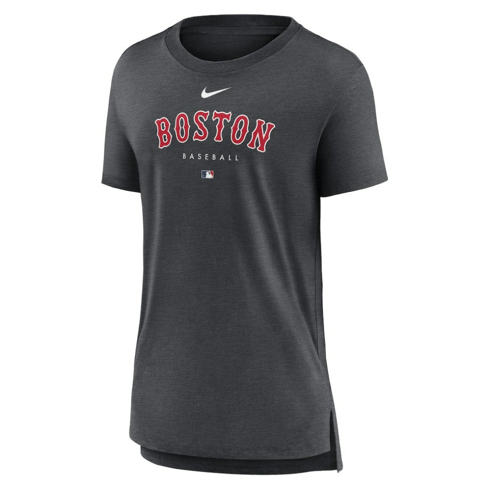 Boston Red Sox Women's Authentic Collection Early Work Tri-Blend T-Shirt - Heather Charcoal | Nike