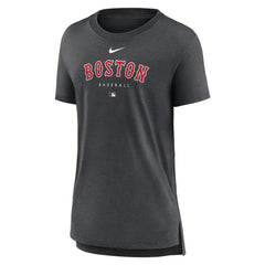 Boston Red Sox Women's Authentic Collection Early Work Tri-Blend T-Shirt - Heather Charcoal | Nike