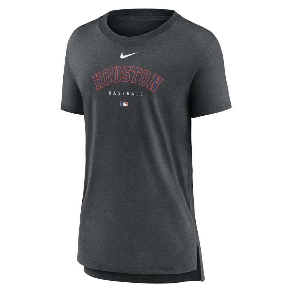 Houston Astros Women's Authentic Collection Early Work Tri-Blend T-Shirt - Heather Charcoal | Nike