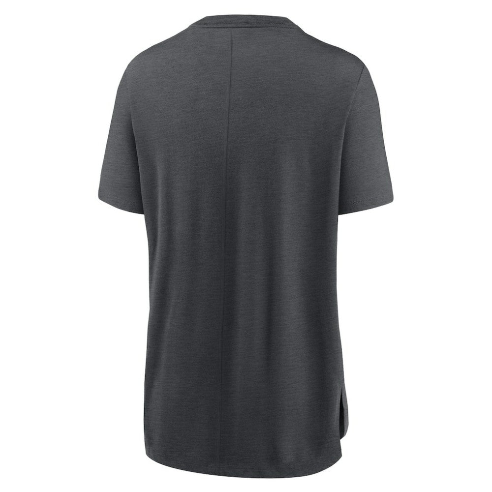 Miami Marlins Women's Authentic Collection Early Work Tri-Blend T-Shirt - Heather Charcoal | Nike