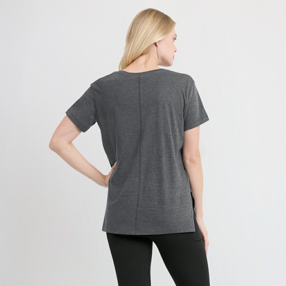Miami Marlins Women's Authentic Collection Early Work Tri-Blend T-Shirt - Heather Charcoal | Nike