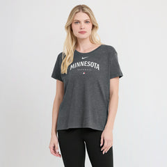 Minnesota Twins Women's Authentic Collection Early Work Tri-Blend T-Shirt - Heather Charcoal | Nike