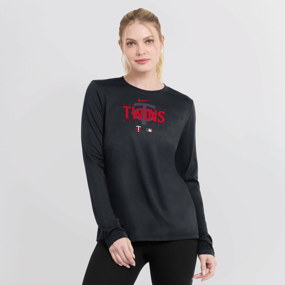 Minnesota Twins Women's Authentic Collection Legend Performance Long Sleeve T-Shirt - | Nike