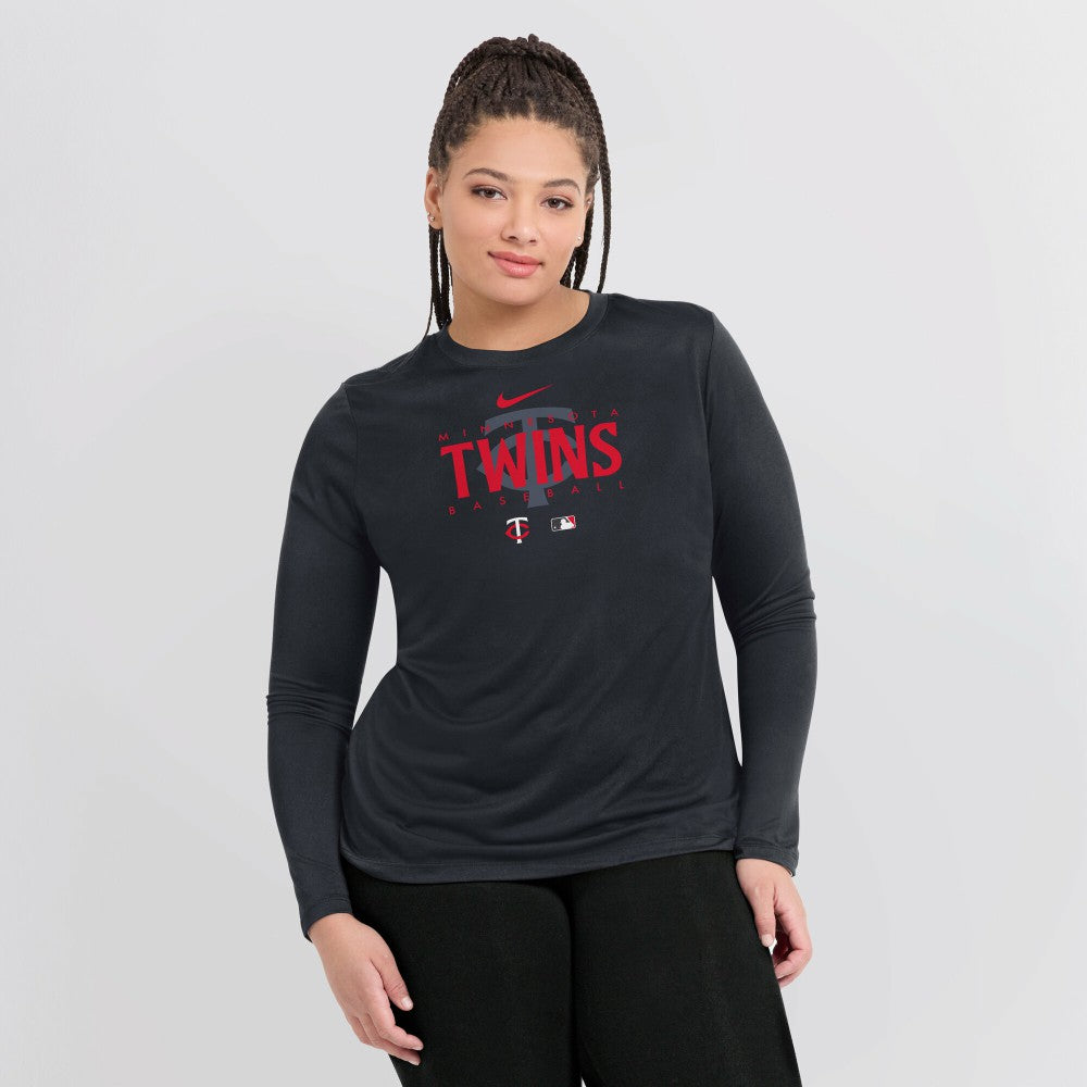 Minnesota Twins Women's Authentic Collection Legend Performance Long Sleeve T-Shirt - | Nike